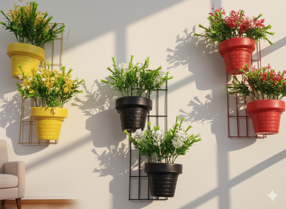 Modern Colorful Flower Wall Stands