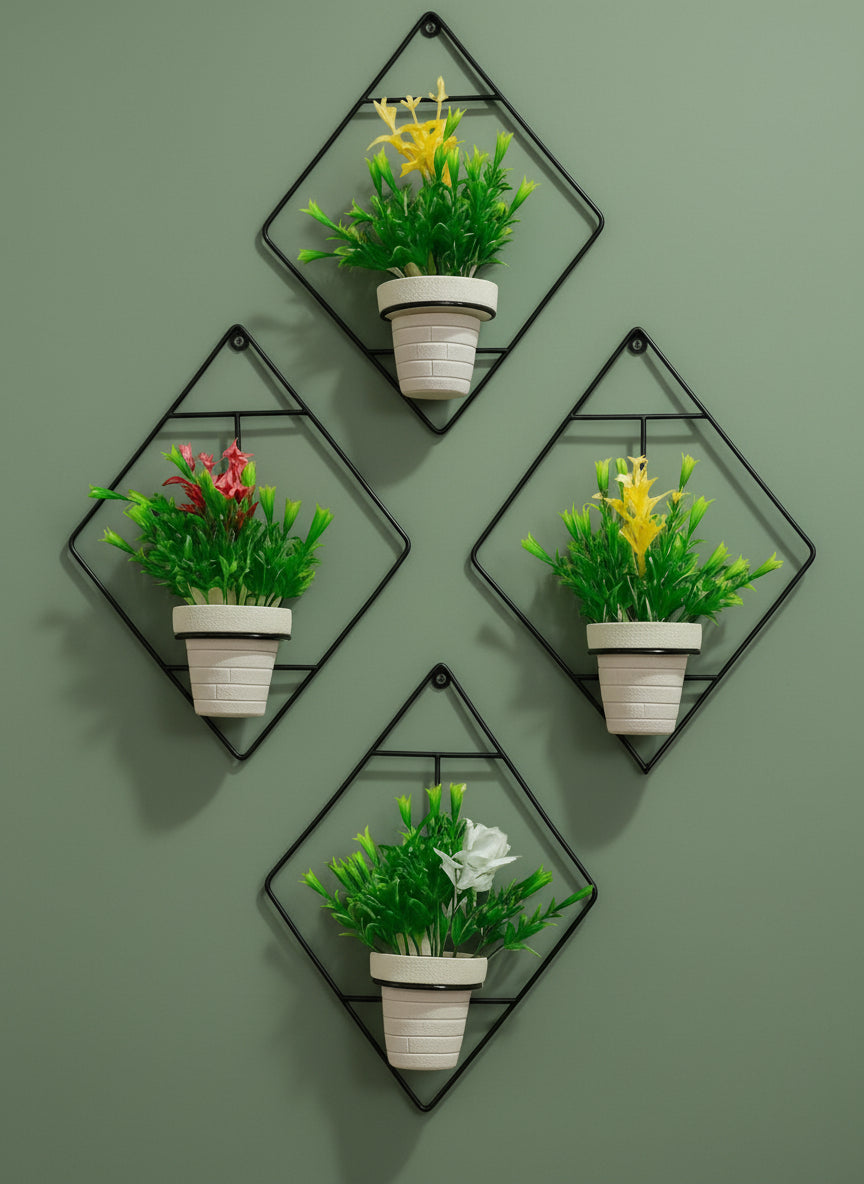 Triangle Diamond Wall Décor Planter Set of 4 PCS